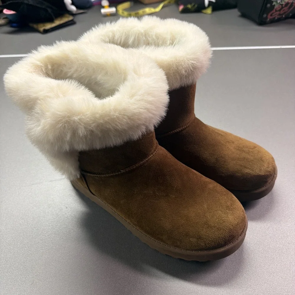 So Goods For‎ Life Paulina BrownFurry Boots - Womens 8 Great